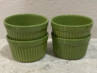 Set Of 4 The Pioneer Woman Green Ramekin Stoneware 9 Oz Cups
