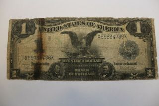 1899 Black Eagle One Dollar Silver Certificate With A 1957b And A 57a Silver Cer
