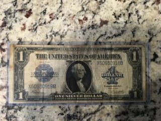 1923 U.  S.  $1 Blue Seal Silver Certificate One Dollar Large 