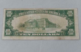 Series 1929 $10 Ten Dollars Federal Reserve Note FRN H St Louis P0333 2
