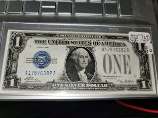 Silver Certificate $1 1928a Funny Back Aunc 1 Centerfold