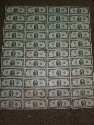Rare 10 Consecutive Serial Numbers - Uncirculated $2 Bills - Two Dollar Bil