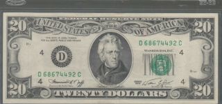 1974 (d) $20 Twenty Dollar Bill Federal Reserve Note Cleveland Vintage Currency