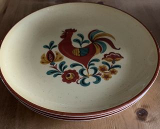 Set Of 3 Taylor Smith & Taylor Reveille Rooster 6 7/8” Bread & Butter Plate