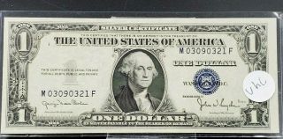 1935 D $1 Silver Certificate Blue Seal Us Currency Bill Ch Unc Wide 1 Variety