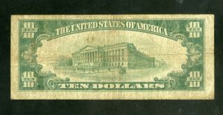 US Paper Money 1929 $10 National Chase Bank NY 2370 2