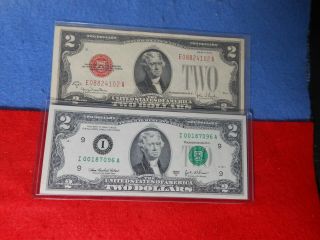 1928 G $2 Redseal United States Note Xf/au,  Bonus Us Currency