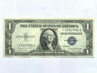 1935 - G Silver Certificate Star Note - Blue Seal With No Motto - Fr.  1616