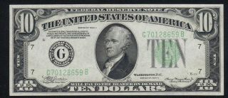 1934 - A $10 CHICAGO Federal Reserve Note FRN Fr 2006 - G 8659 - P 2