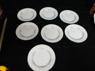 7 Vintage Noritake Cavalier Bread & Butter Porcelain China Plates Japan 6104