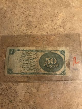 1863 United States 50c Fifty Cents Fractional Currency Note - S180 2