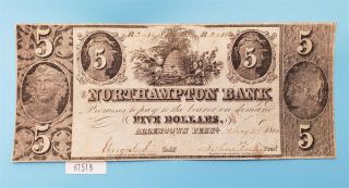 Wpc May 27,  1841 $5 Northampton Bank Allentown Pa Obsolete Note 2918
