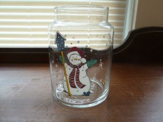 Home & Garden Party Snowman Glass Jar