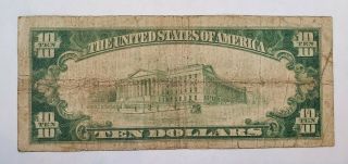 Series 1929 US $10 Ten Dollar Federal Reserve Note Bank of Cleveland 2