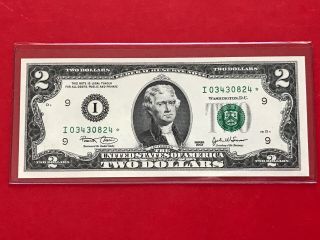 Star Note 2003 $2 TWO DOLLAR BILL (Minneapolis) P - 2,  UNCIRCULATED 2