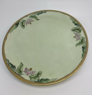 Vintage Favorite Bavaria Hand Painted Porcelain Floral Plate Saucer Gold Rim