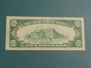 Series 1934 A $10 Ten Dollar Silver Certificate Blue Seal Circulated 2