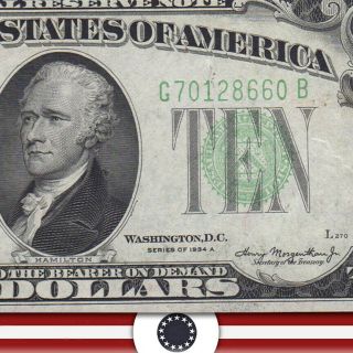 1934 - A $10 Chicago Federal Reserve Note Frn Fr 2006 - G 28660 - P