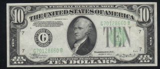 1934 - A $10 CHICAGO Federal Reserve Note FRN Fr 2006 - G 28660 - P 2