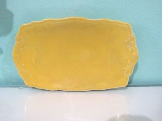 Vtg Mimosa Empire Ware Stoke - On - Trent Yellow Decorative Platter Display 8 " X 4 "
