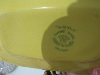 Vtg Mimosa Empire Ware Stoke - on - Trent Yellow Decorative Platter Display 8 