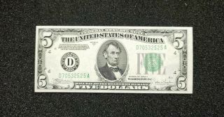 1934 C | $5 Federal Reserve Note | Uncirculated | D | Cleaveland