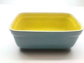 Vtg.  1950 China Made For Westinghouse Ceramic Refrigerator Dish Blue/yellow