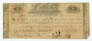 1814 $2 The Vermont Glass Factory - Salisbury VERMONT Note at Farmers Bank (NY) 2