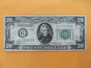 Series 1934 B $20 Twenty Dollars Federal Reserve Note E735