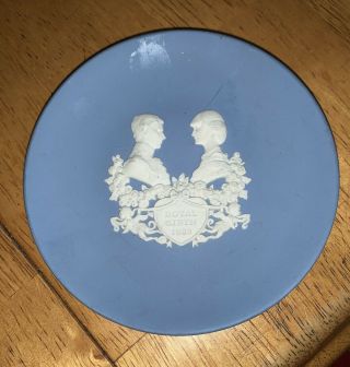 Wedgwood Jasperware Charles & Diana Royal Birth 4 " Souvenir Plate 1982 No Box