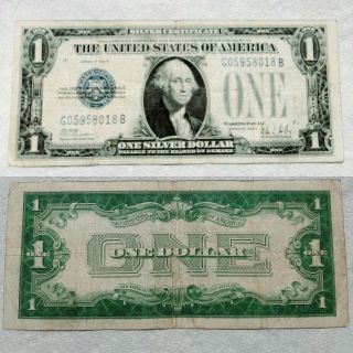 One Dollar 1928b Funny Back Silver Certificates