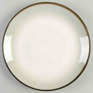 Sango Nova Black 4932 Dinner Plate 11 3/8 " Grayish White Center 4 Available Euc