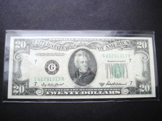 $20 1950 B Chicago Federal Reserve Choice Unc Note