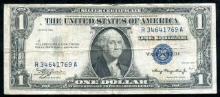 Fr.  1607m 1935 $1 One Dollar “mule” Silver Certificate “r - A Block” Scarce