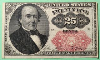 1874 Fifth Issue 25c U.  S.  Fractional Currency Bill - Twenty Five Cents