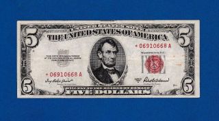 Fr.  1534 $5 1953 A ⭐ Star Legal Tender United States Note Star ⭐️ 06910668 A