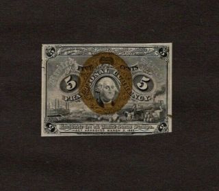 Fractional Currency,  5 Cent,  Fr 1232,  Choice Uncirculated,