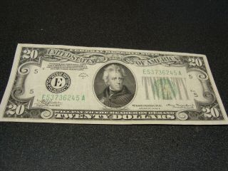 1934 A,  $20.  00 Green Seal,  Federal Reserve Note,  Richmond (507)