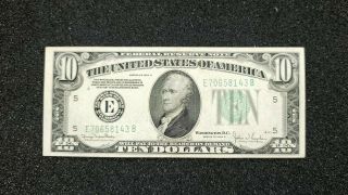 1934 D | $10 Federal Reserve Note | Uncirculated | E | Richmond
