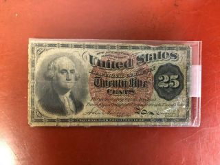 1863 Us 25 Cents Fractional Currency,  National Bank Note Co,  York