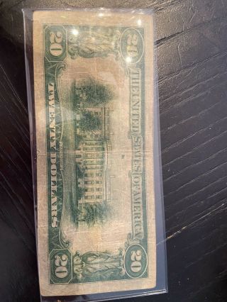 1929 Twenty Dollars National Currency York Note
