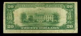 Series of 1929 U.  S.  National Currency FRBN Chicago,  IL $20 Bank Note 2