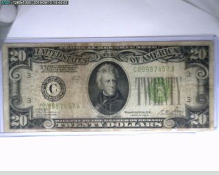 1928b Federal Reserve Note 20.  00 Fr5052c (64 - 314 7m/o)