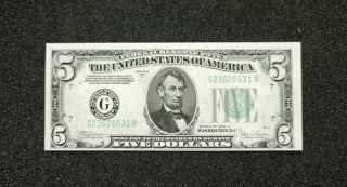1934 C | $5 Federal Reserve Note | Uncirculated | G | Chicago