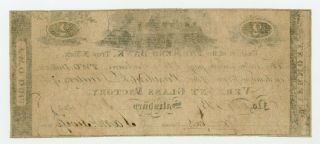 1800s $2 The Vermont Glass Factory - Salisbury VERMONT Note at Farmers Bank (NY) 2