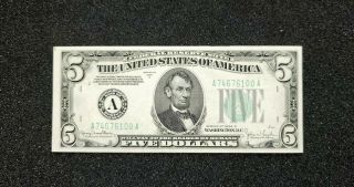 1934 D | $5 Federal Reserve Note | A | Boston
