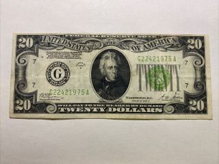 $20 Federal Reserve Note 1928 B Chicago