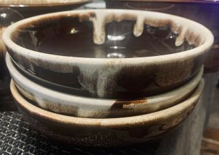 Vintage Pfaltzgraff Gourmet Brown Drip Coupe Cereal Bowl 5.  5 " Three Available