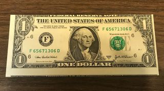 2003a $1 Major Printing Shift Error Usa Currency Error $1 Bill