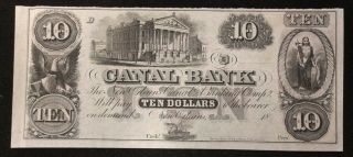 Us Currency - $10 Dollar Obsolete/broken Bank Note - Canal Bank,  Orleans
